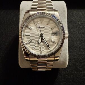 Seiko Mod Datejust Classic White